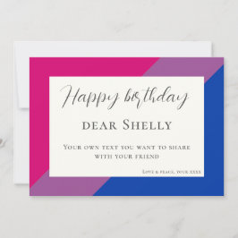 Custom Bisexual Flag Geburtstag Gratulationen Weih Feiertagskarte