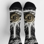 Custom "Bitcoin Explosion" Socken (Oben)