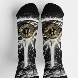 Custom "Bitcoin Explosion" Socken