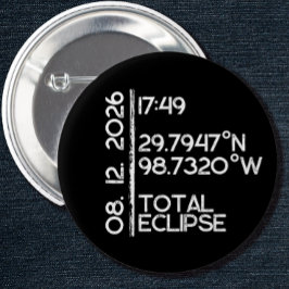 Custom Black 2026 Solar Eclipse Button