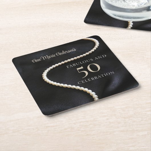 Custom Black 50 and Fabulous Rechteckiger Pappuntersetzer (angewinkelt)