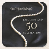 Custom Black 50 and Fabulous Rechteckiger Pappuntersetzer (Vorderseite)