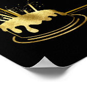Custom Black and Gold Birthday Poster (Ecke)