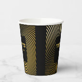 Custom Black and Gold Hebrew Happy Purim Pappbecher (Links)