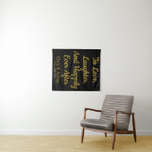 Custom Black and Gold Wedding Foto Booth Prop Wandteppich (Beispiel (Horizontal))