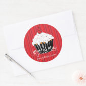 Custom Black and Red Bakery Stickers (Umschlag)
