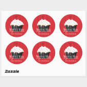 Custom Black and Red Bakery Stickers (Blatt)