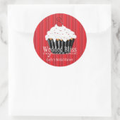 Custom Black and Red Bakery Stickers (Tasche)