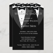 Custom Black and White Gay Polterabend lädt ein Einladung (Vorne/Hinten)