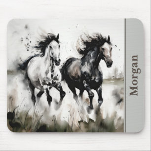 Custom Black and White Horover Mousepad