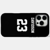 Custom Black and White Jersey Case-Mate iPhone Hülle (Rückseite (Horizontal))