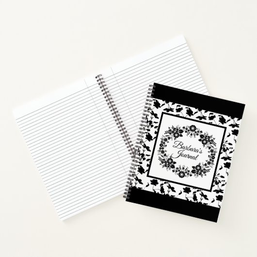 Custom Black and White Journal Spiralnotebook Notizblock (Innenseite)