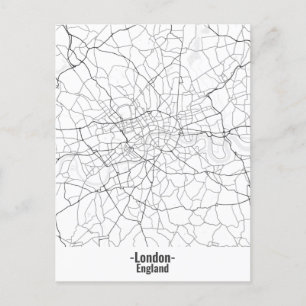 Custom Black and White Minimalistisch London City Postkarte