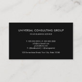 Custom Black and White Moon Space Beruflich Biz Visitenkarte (Rückseite)