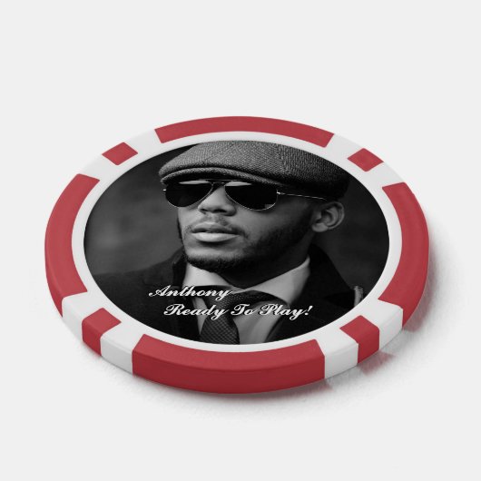 Custom Black And White Photo Modern Personalized Pokerchips (Einzeln)