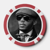 Custom Black And White Photo Modern Personalized Pokerchips (Rückseite)
