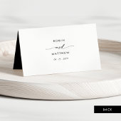 Custom Black and White, Script Wedding Platzkarten Tischnummer