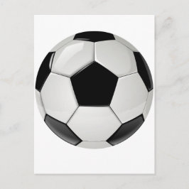 Custom Black and White Soccer Ball Postkarte