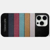 Custom Black Aqua Dark Blue Pink Gelbe Streifen Case-Mate iPhone Hülle (Rückseite (Horizontal))