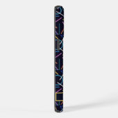 Custom Black Aquamarin Blue Yellow Red Abstrakt Pa iPhone Hülle (Rechte Seite)