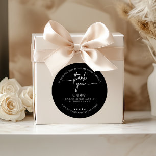 Custom Black Aufkleber Vielen Dank Label Packaging