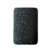Custom Black Blue Glitzer Confetti Personalisiert Badematte (Vorderseite Vertikal)