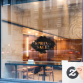 Custom Black Brush Frame Spring Sale Store Fensteraufkleber (Café-Fenster)
