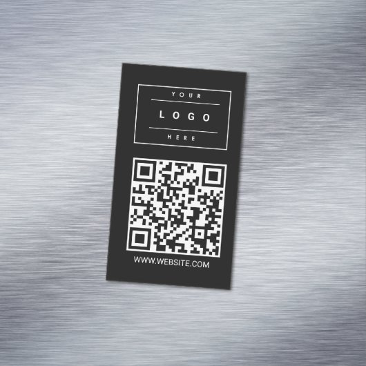 Custom Black Business Logo and Website Magnet Card (Beispiel)