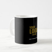 Custom Black business logo coffee mug Kaffeetasse (Vorderseite Links)