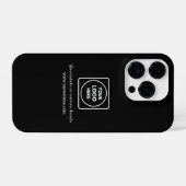 Custom Black Business Logo Promo iphone case Hülle (Rückseite (Horizontal))
