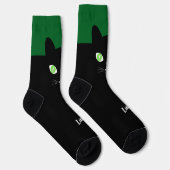 Custom Black Cat Photo Socks with Name - Cat Lover Socken (Rechts)