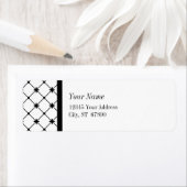 Custom Black Cross Rücksendeadressen-Aufkleber (Insitu)