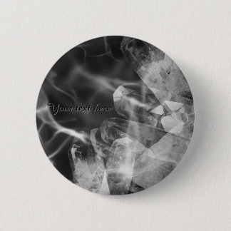 Custom black crystal badge  button