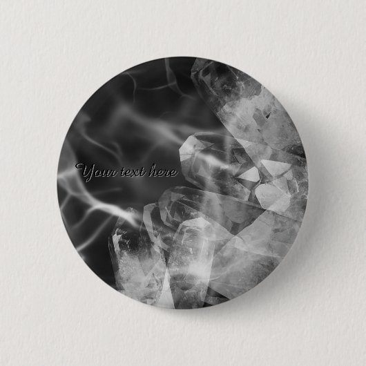 Custom black crystal badge  button (Vorderseite)
