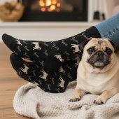 Custom Black Dog Photo Socks Socken
