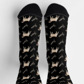 Custom Black Dog Photo Socks Socken (Oben)