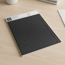 Custom Black Engineering Graph Paper Pad with Logo Notizblock