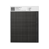 Custom Black Engineering Graph Paper Pad with Logo Notizblock (Rotiert)