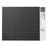 Custom Black Engineering Graph Paper Pad with Logo Notizblock (Vorderseite)