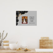 Custom Black Floral Wedding Anniversary Poster (Küche)