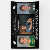Custom Black Foto High School Abschluss Banner (Vertikal)