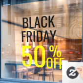 Custom Black Friday Store Sale elegant  Fensteraufkleber (Café-Fenster)