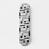 Custom Black Geometric Shapes Skateboard (Vorne)