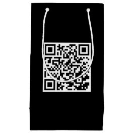 Custom Black Gift Bag mit QR Code Kleine Geschenktüte