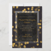 *CUSTOM_Black Gold Confetti Celebration Party Save The Date (Vorderseite)