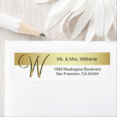 Custom Black Gold Foil White Monogram Letter (Insitu)