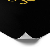 Custom Black Gold Glitzer Birthday Foto Prop Poster (Ecke)