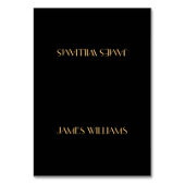 Custom Black Gold Great Gatsby Art Deco Platzkarte Tischnummer (Vorderseite)