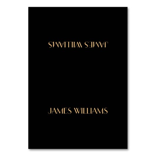 Custom Black Gold Great Gatsby Art Deco Platzkarte Tischnummer (Vorderseite)