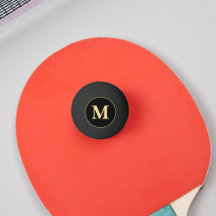 Custom Black Gold Mit Monogramm Tischtennis Bier